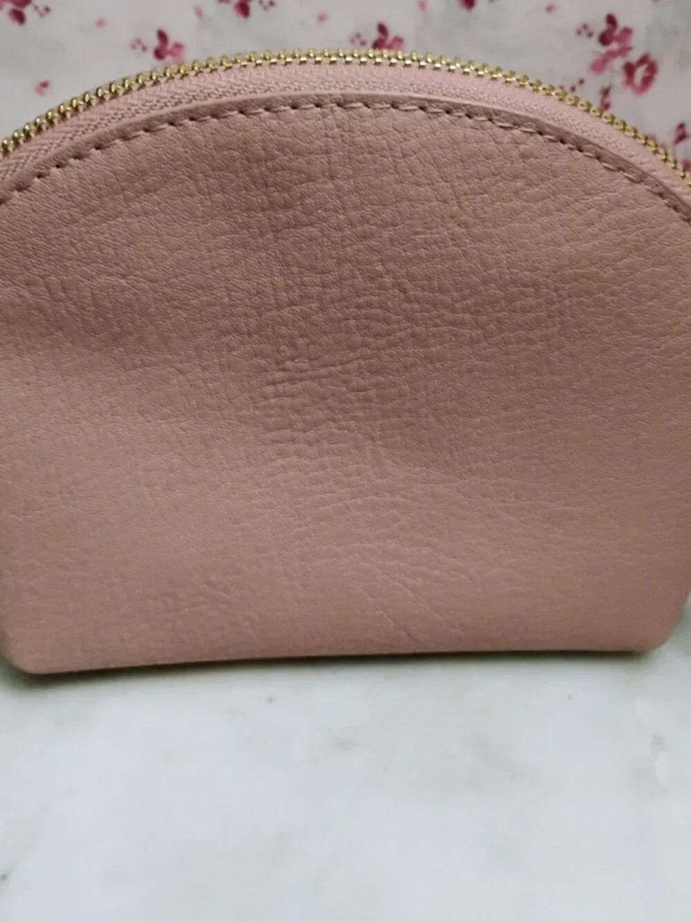 Lauren Conrad Heart Faux Leather Pink Mauve Clutch Wristlet